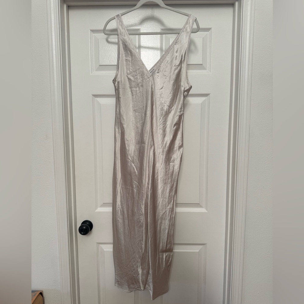 Babaton Elegant Silver Slip Dress